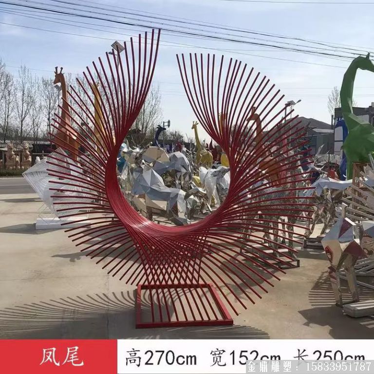 不銹鋼異型雕塑 風(fēng)尾雕塑加工廠家